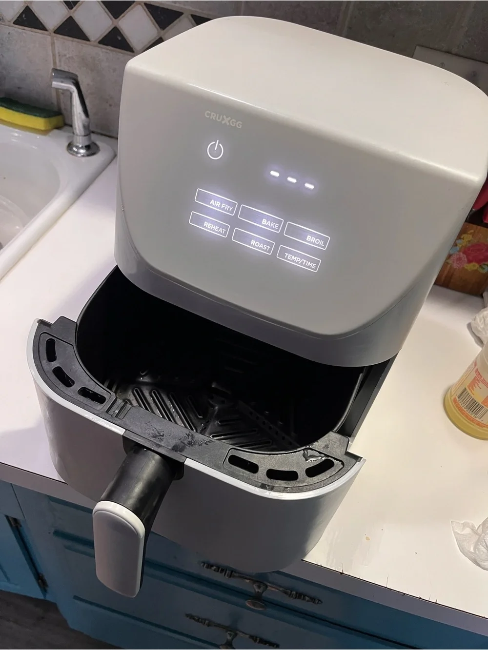 White Digital Air Fryer - 5-in-1 Countertop Cooker